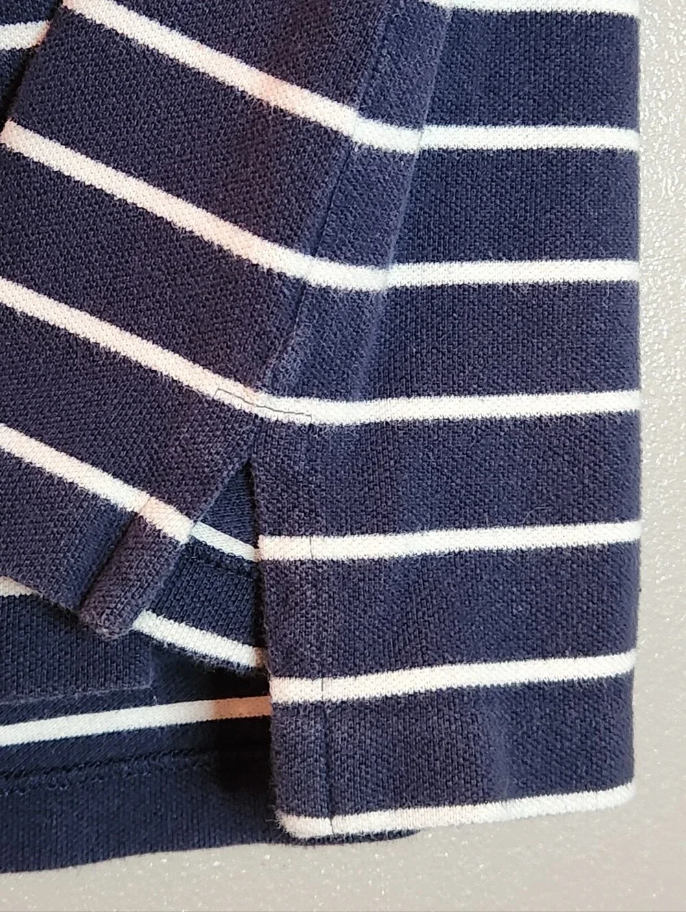 Boys Polo Ralph Lauren Navy & White Striped  Polo Size 6